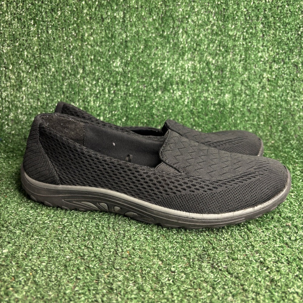 Skechers Reggae Fest Willows Slip On Relaxed Fit Walking Shoes Black Womens Sz 8